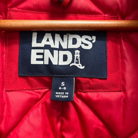 LAND'S END - Down Parka - Red - Small - Picture 2 of 8